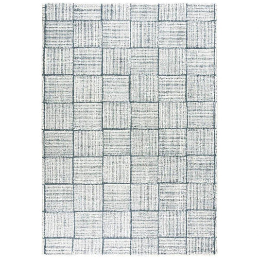 Chey Geometric Blue Area Rugs For Living Room