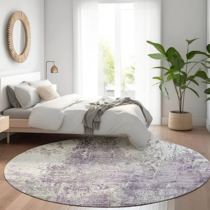 Kaelion Purple Washable Indoor-Outdoor Rug