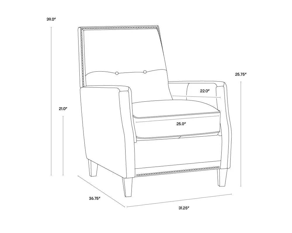 Florenzi Leather Upholstered Lounge Chair