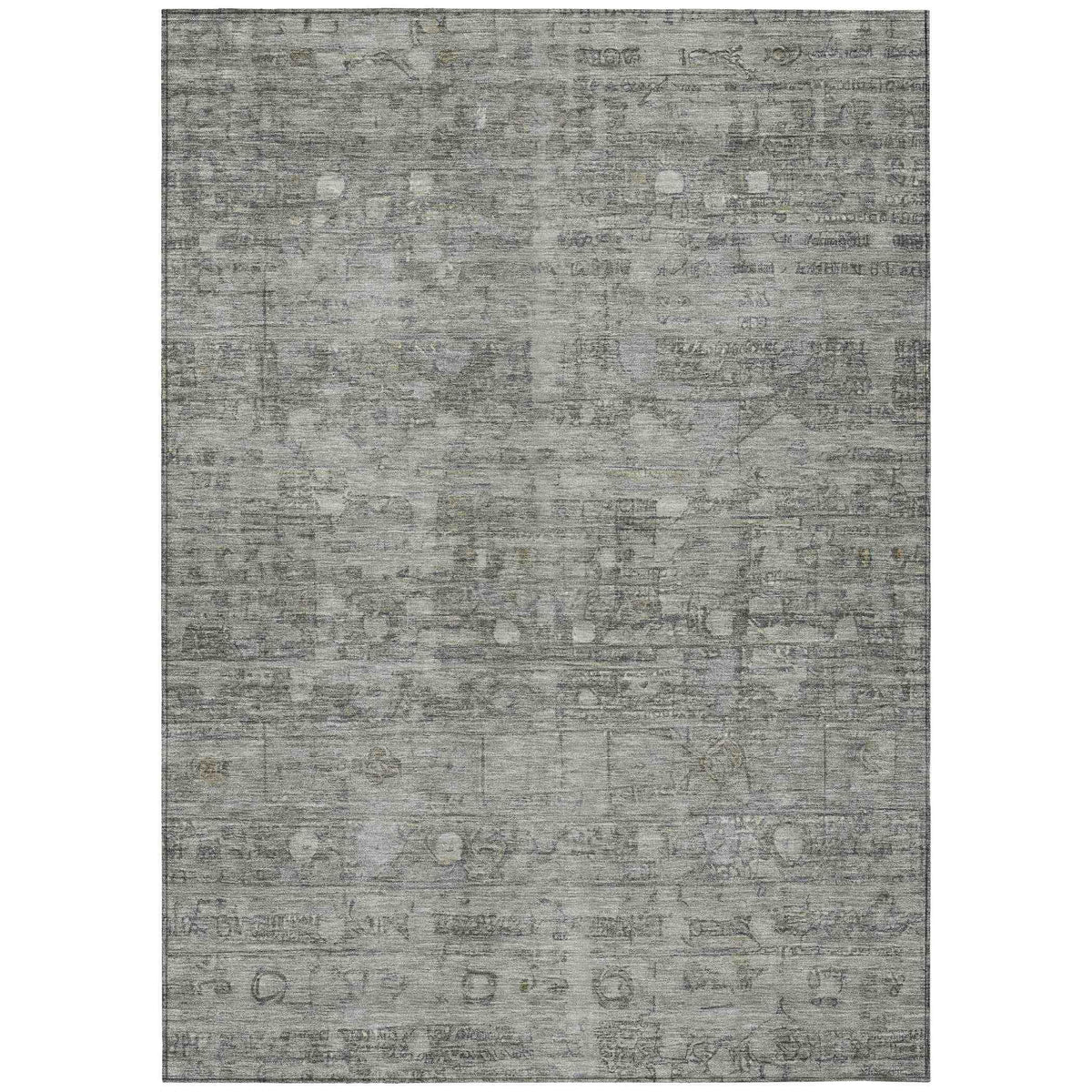 Kaelora Gray Washable Indoor-Outdoor Rug