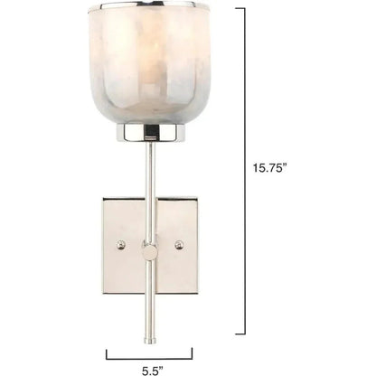 Vapor Single Metallic Glass Wall Sconce -- view 4
