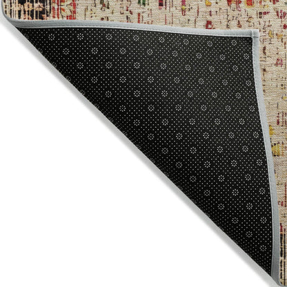 Haelon Beige Washable Indoor-Outdoor Rug