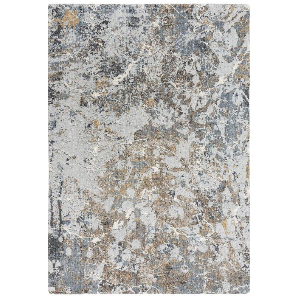 Cade Abstract Blue Large Area Rugs For Living Room