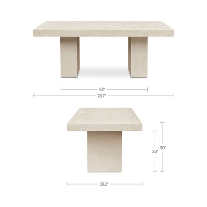 Antonius Cement Outdoor Dining Table - view 13