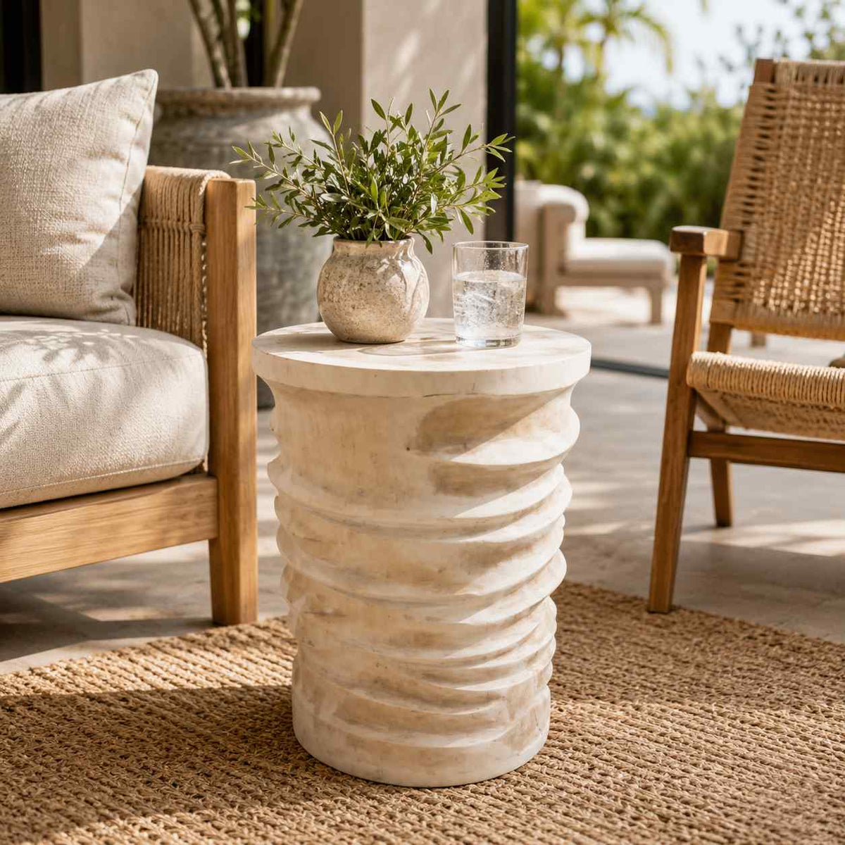 Ripple Suar Stool Side Table - view 2