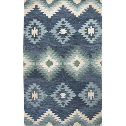 Cosc Wool Blue Hallway Kitchen Runner Rug - LOOMLAN - LOOMLAN - Area Rugs