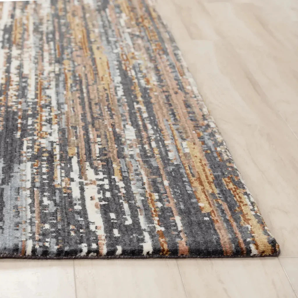 Burd Abstract Charcoal Large Area Rugs For Living Room -- charcoal