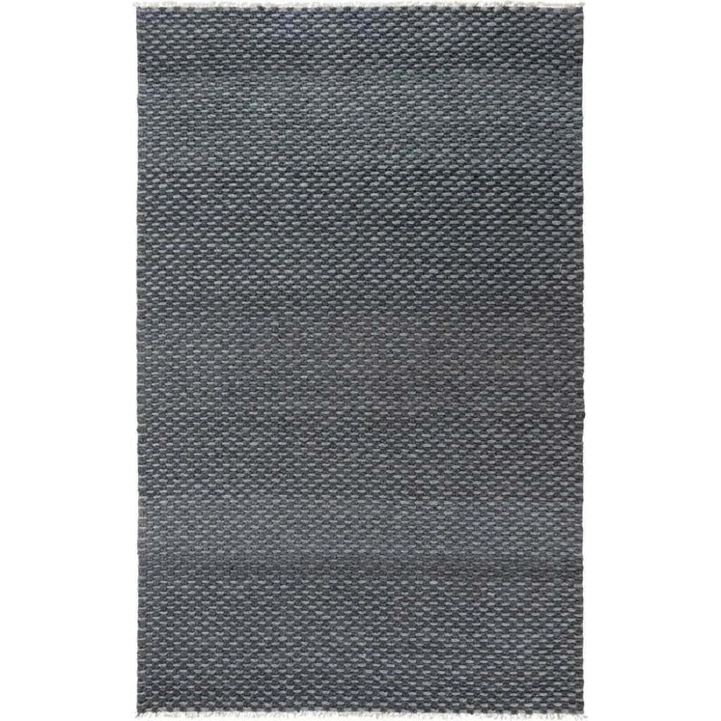 Cobi Basketweave Charcoal Area Rugs For Living Room
