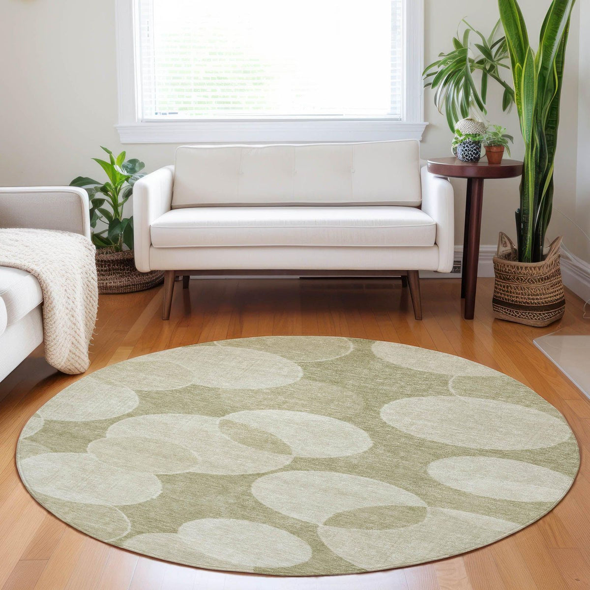 Jaelanor Tan Washable Indoor-Outdoor Rug