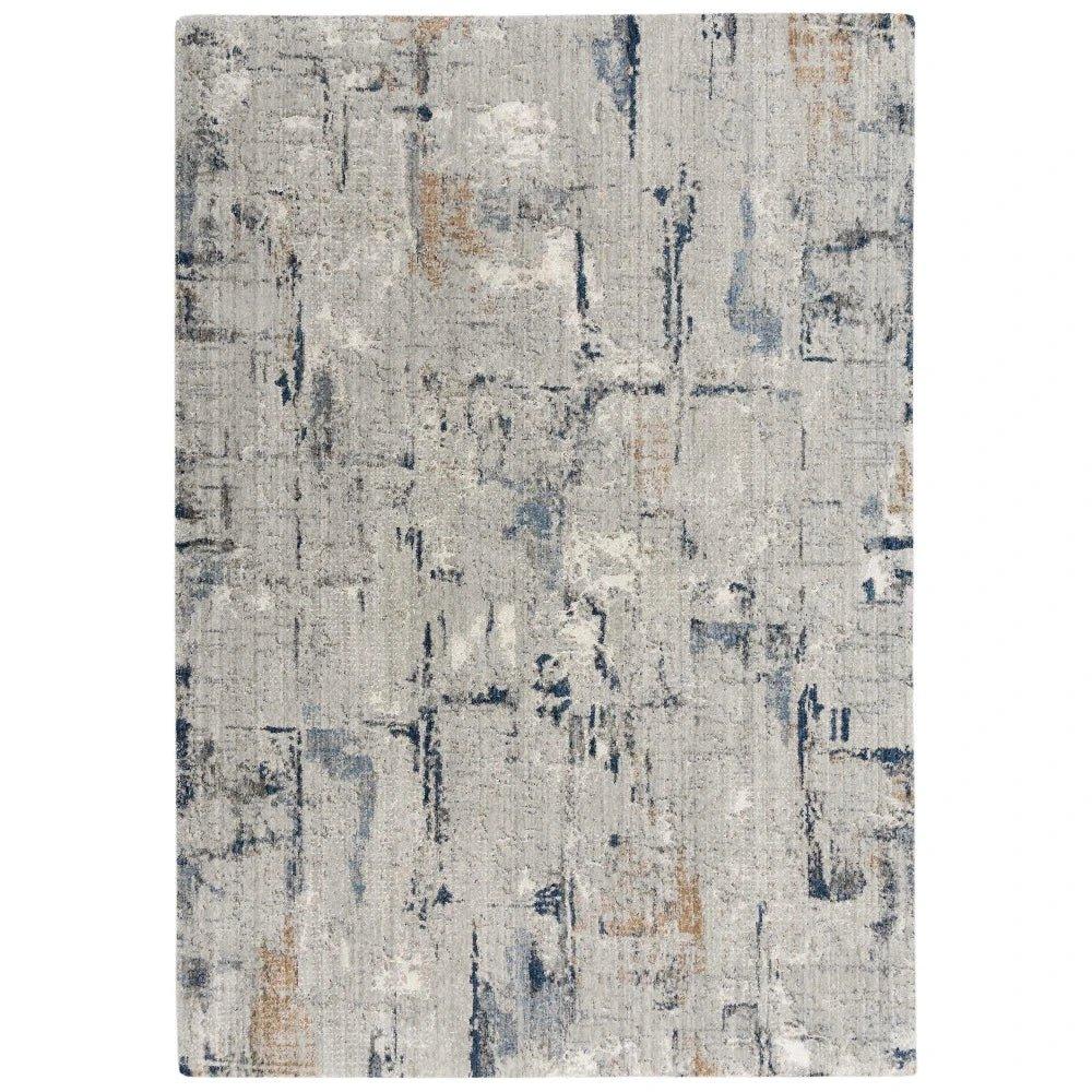 Audi Abstract Gray/ Multi Large Area Rugs