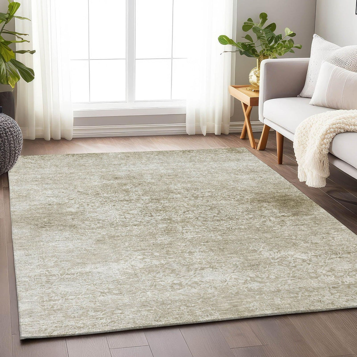 Kaelas Brown Washable Indoor-Outdoor Rug -- brown