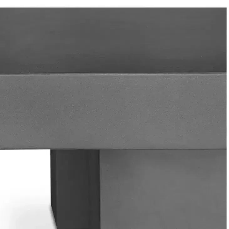 Cement Outdoor Dining Table Grey -- view 3