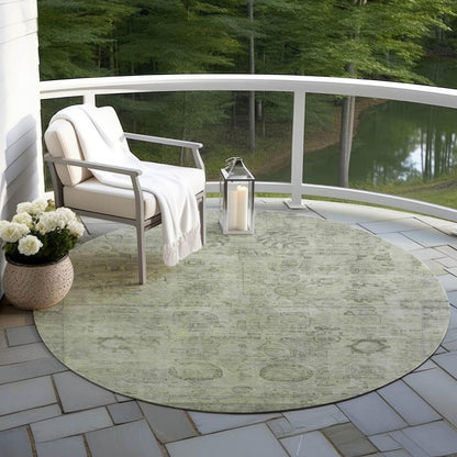 Laeanor Green Washable Indoor-Outdoor Rug