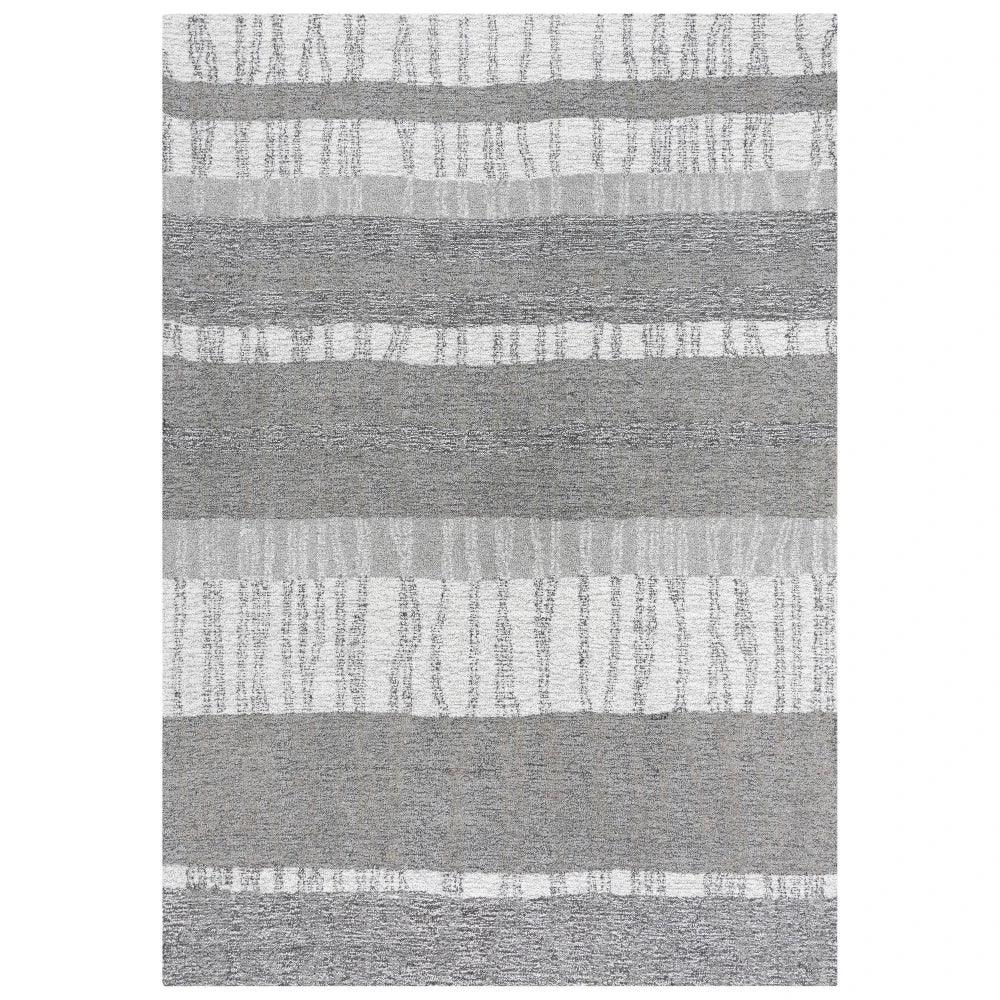 Choi Stripe Gray Area Rugs For Living Room