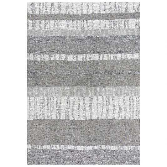 Choi Stripe Gray Area Rugs For Living Room