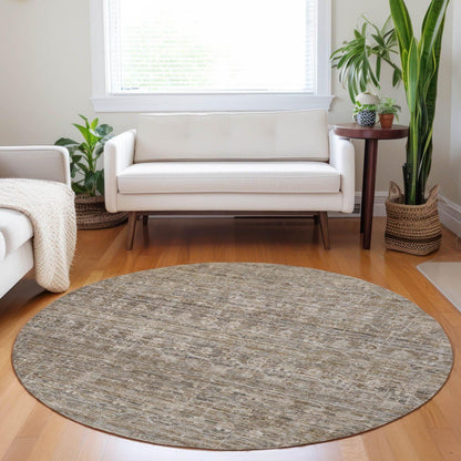 Irion Brown Washable Indoor-Outdoor Rug