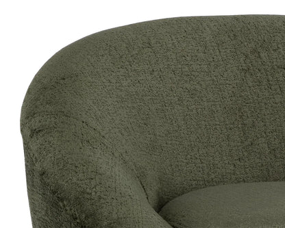 Bliss Fabric Upholstered Swivel Lounge Chair