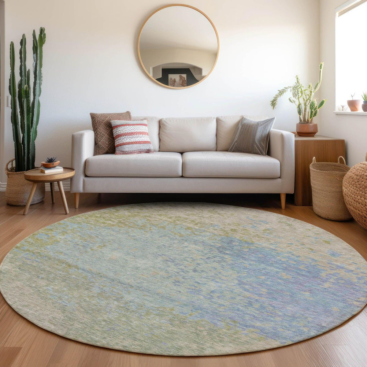 Iriain Sky Washable Indoor-Outdoor Rug