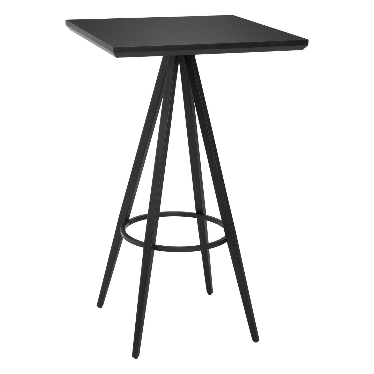 Tinos Wood and Steel Black Square Bar Table