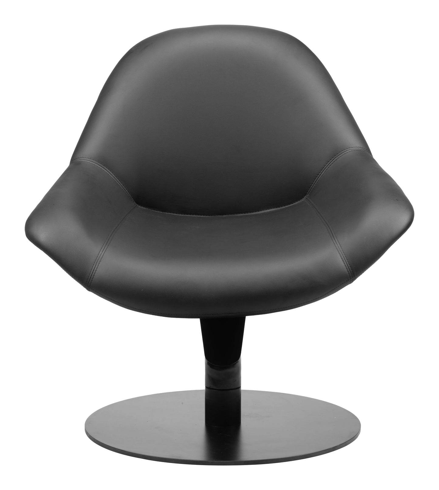 Poole Wood and Steel Black Armless Accent Chair