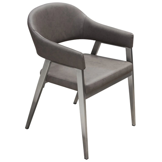 Diamond Sofa Adele Leather Modern Dining Chair 2PC