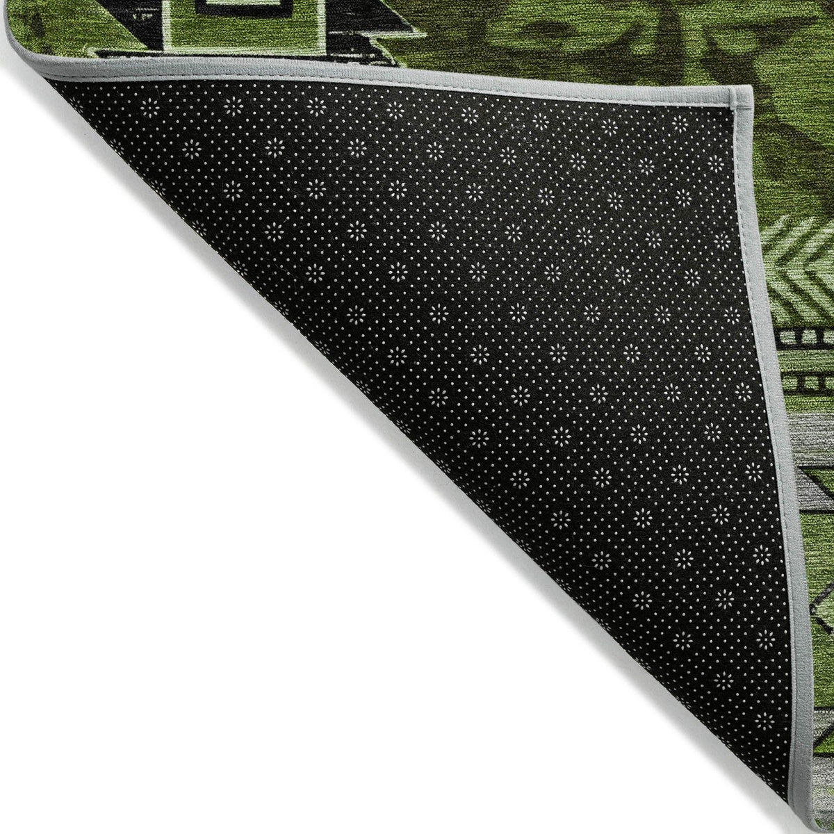 Jaelas Green Washable Indoor-Outdoor Rug