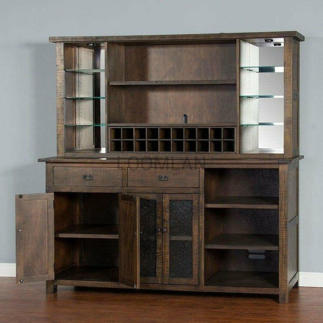 80" Large Sideboard Buffet Home Bar for Wine Fridge Sideboards Sideboards and Things By Sunny D
