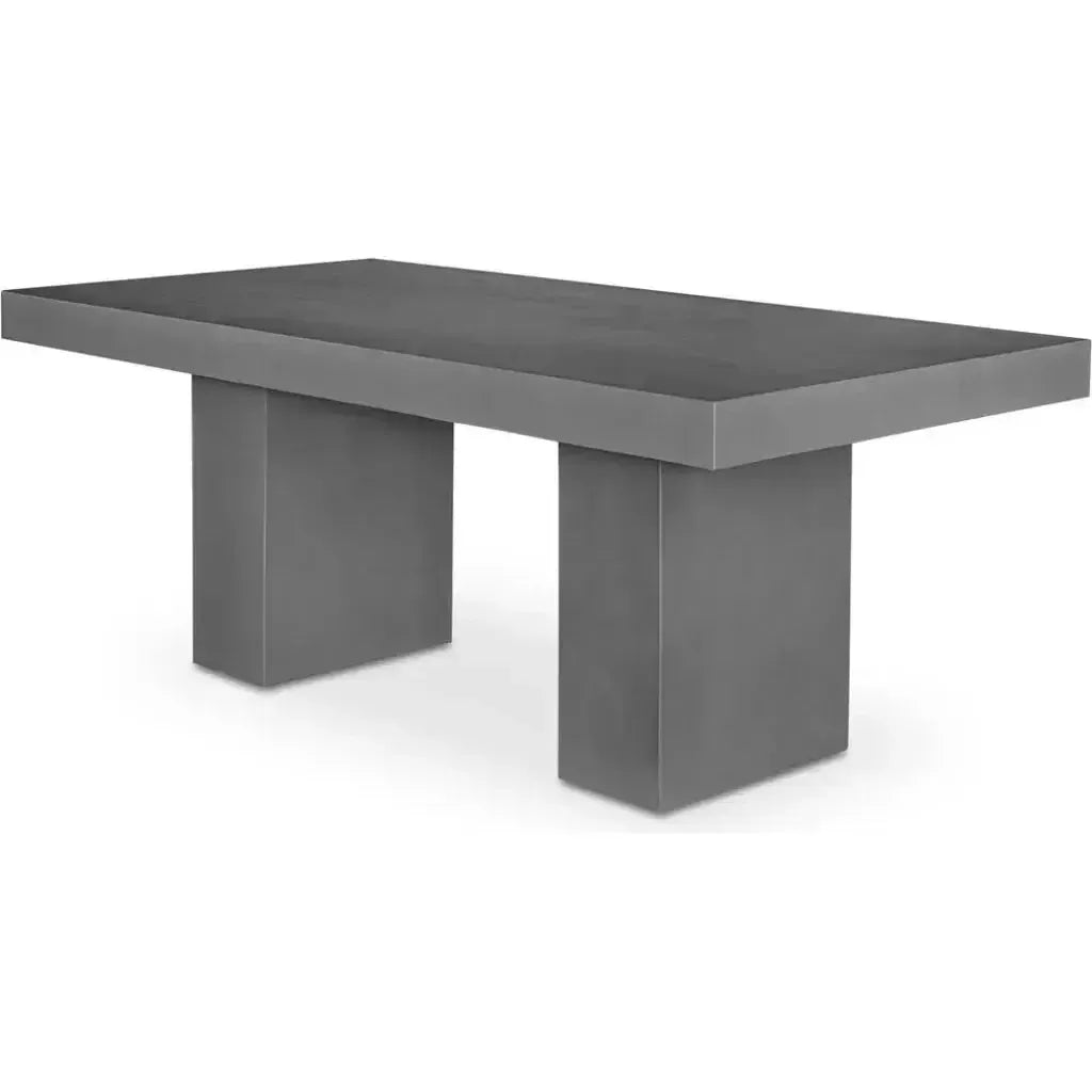 Cement Outdoor Dining Table Grey -- view 6