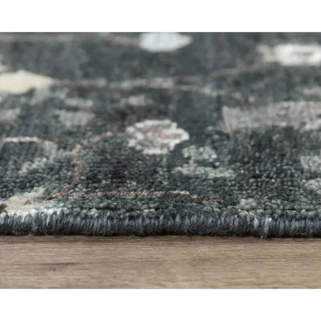 Cody Floral Charcoal Large Area Rugs For Living Room - LOOMLAN - LOOMLAN - Area Rugs
