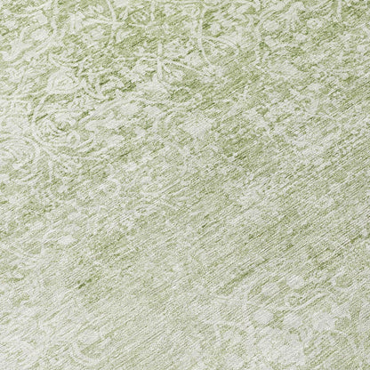 Kaelas Green Washable Indoor-Outdoor Rug