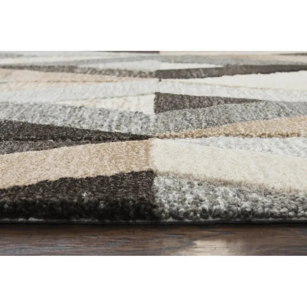 Clay Geometric Gray Large Area Rugs For Living Room - LOOMLAN - LOOMLAN - Area Rugs