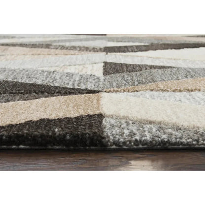 Clay Geometric Gray Large Area Rugs For Living Room - LOOMLAN - LOOMLAN - Area Rugs
