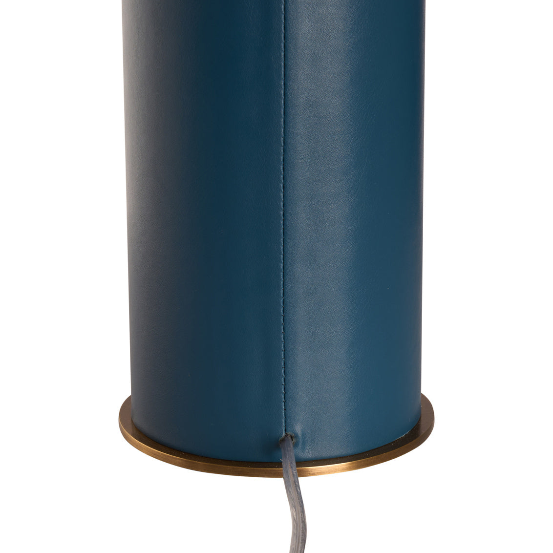 Wildwood Meridian Blue Leather Warp Table Lamp