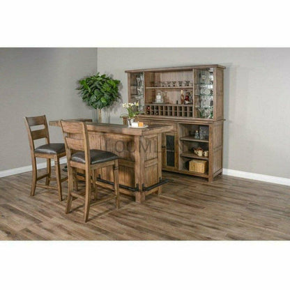 80x80" Large Buffet With Hatch Wine Rack Glass Shelves LED Light Buffets Sideboards and Things By Sunny D