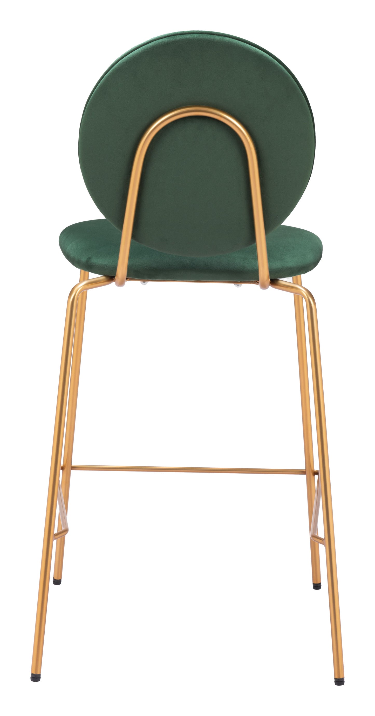 Odessa Steel Green and Gold Counter Stool (Set of 2)