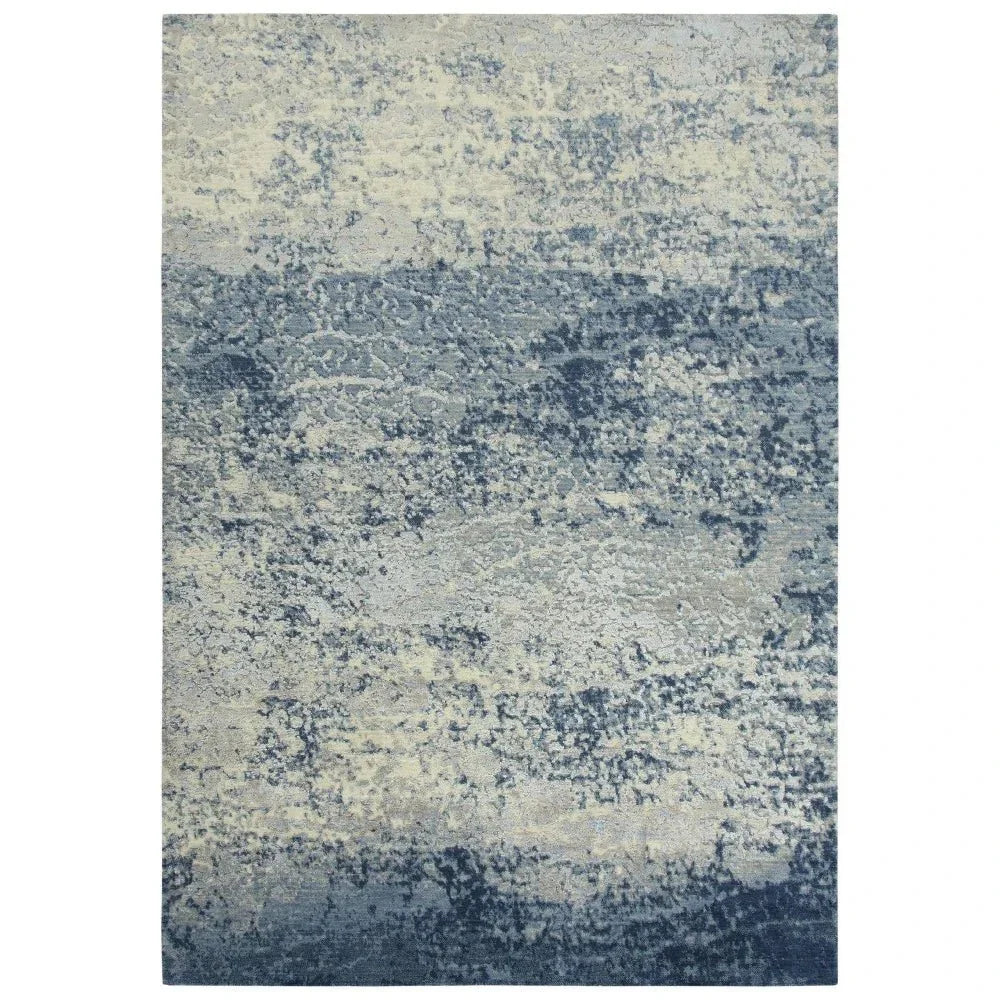 Baxy Abstract Blue Large Area Rugs For Living Room