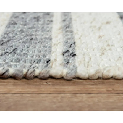 Doma Stripe Gray Area Rugs For Living Room - LOOMLAN - LOOMLAN - Area Rugs