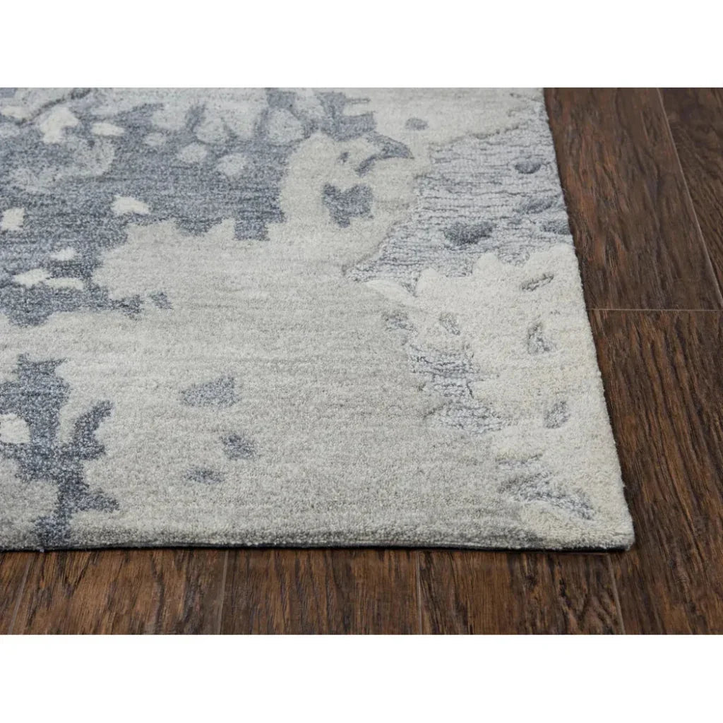 Boka Abstract Gray Large Area Rugs For Living Room -- gray