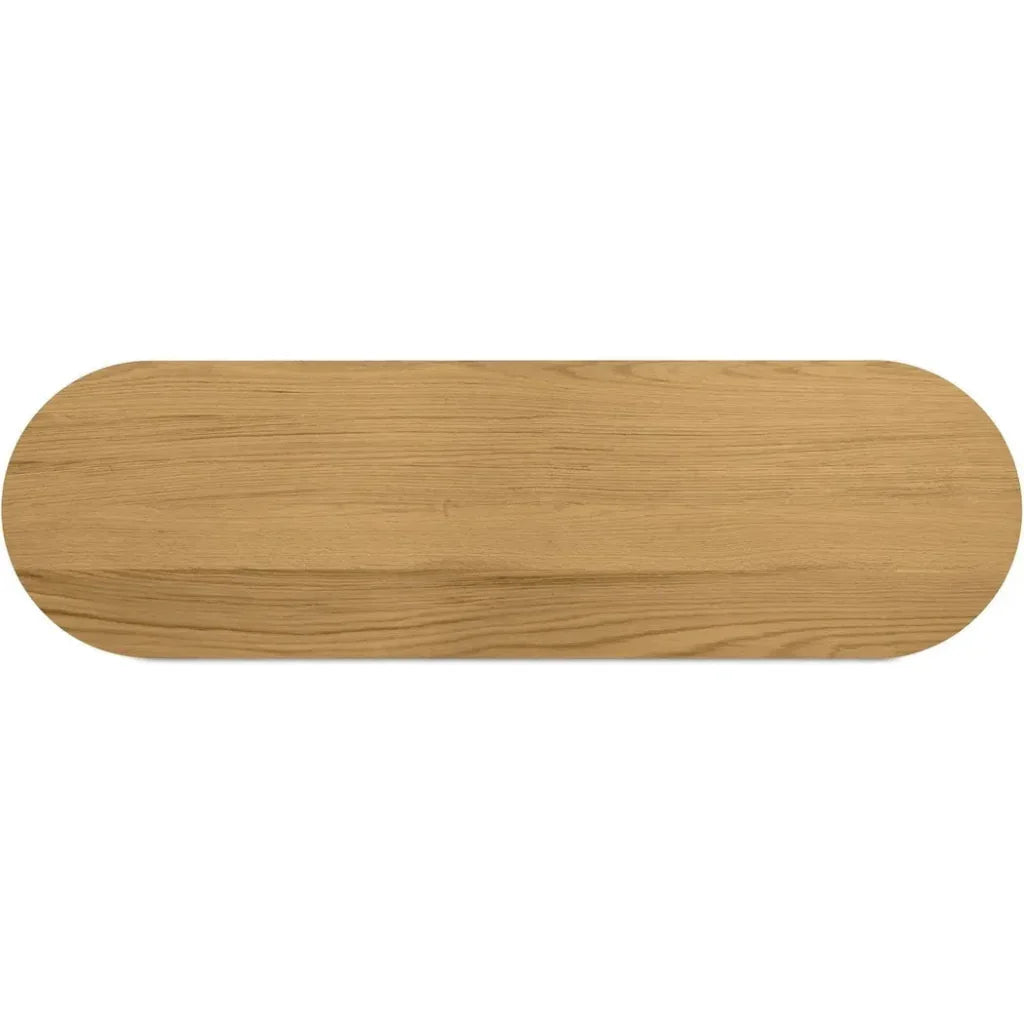 Povera Wood Oval Console Table -- view 10