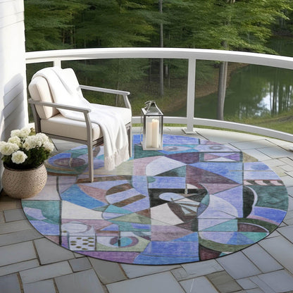 Jaelius Green Washable Indoor-Outdoor Rug