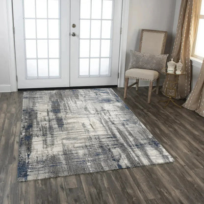Amay Abstract Gray Large Area Rugs For Living Room -- gray