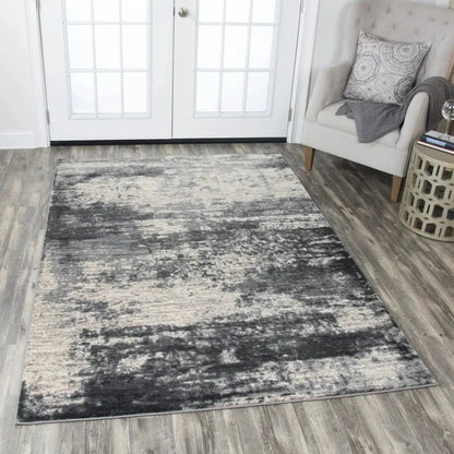 Dakh Abstract Brown Kitchen Hallway Runner Rug -- brown