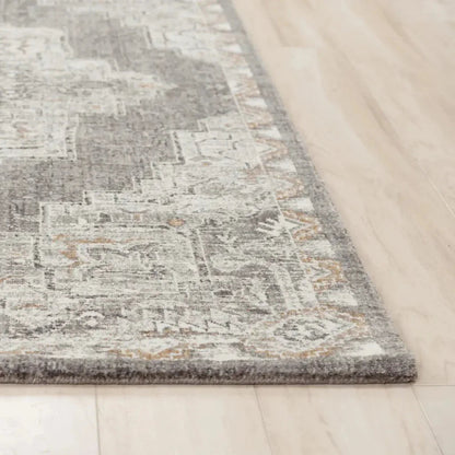 Alon Medallion Light Gray Large Area Rugs -- gray
