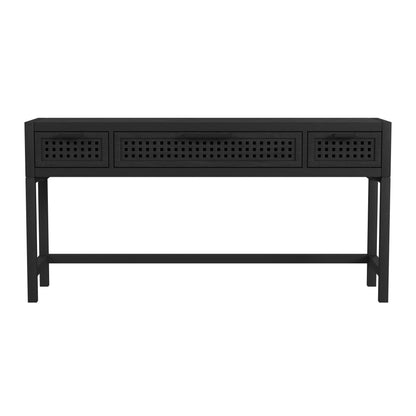 Pentak Solid Mango Black Rectangular Console Table