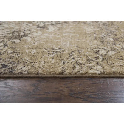 Arla Damask Brown Large Area Rugs For Living Room - LOOMLAN - LOOMLAN - Area Rugs