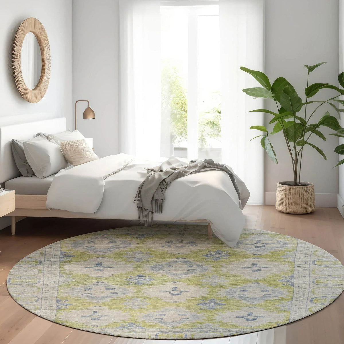Jaelora Green Washable Indoor-Outdoor Rug