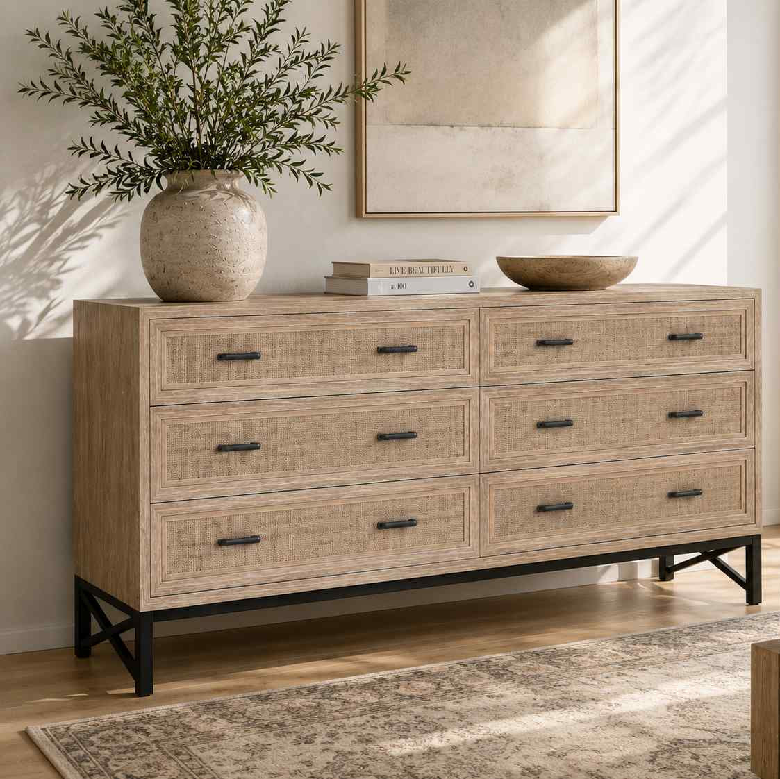 Noah Drawer Natural Dresser - view 6