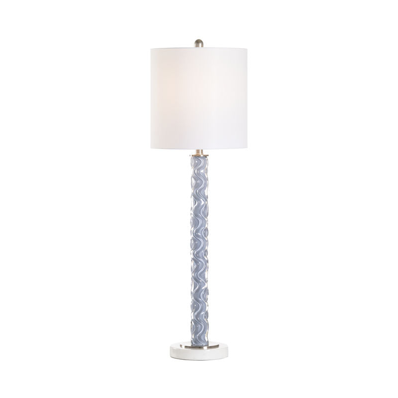 Chelsea House Emily Grey Marble Three-Dimensional Pattern Table Lamp
