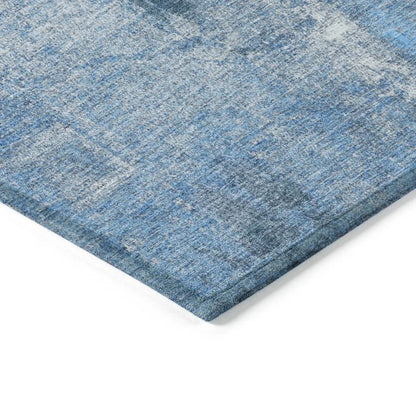 Aria Blue Washable Indoor-Outdoor Rug-Outdoor Rugs-LOOMLAN Rugs-LOOMLAN