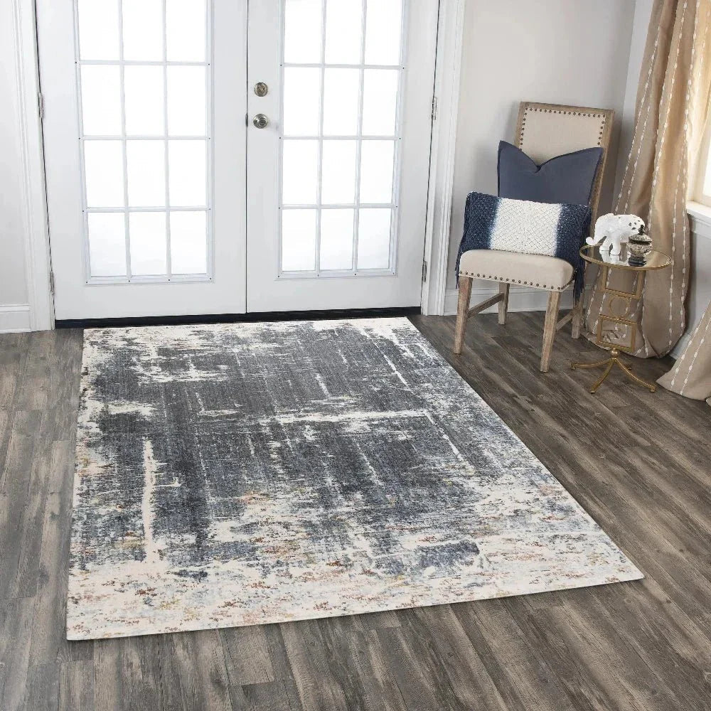 Buys Abstract Blue Large Area Rugs For Living Room -- blue